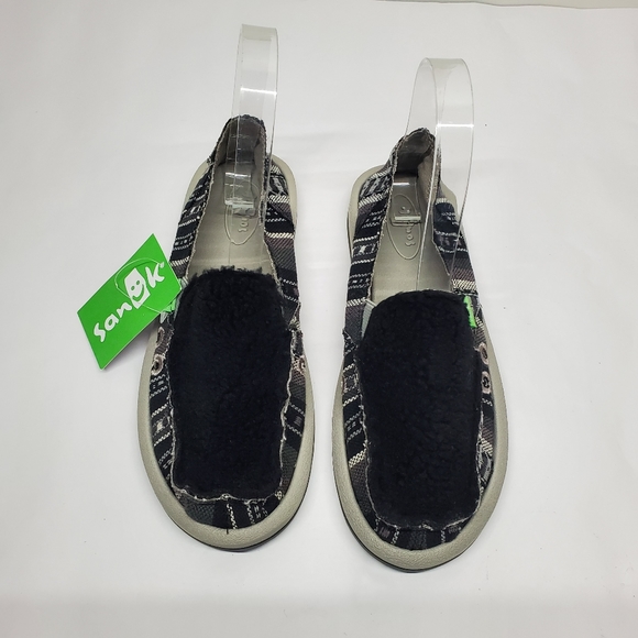 SANUK Donna Sz 5 sherpa blanker slip on loafer - Picture 4 of 8